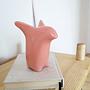 Curious Penguin Decorative Figure Porcelain Salmon Pink 2