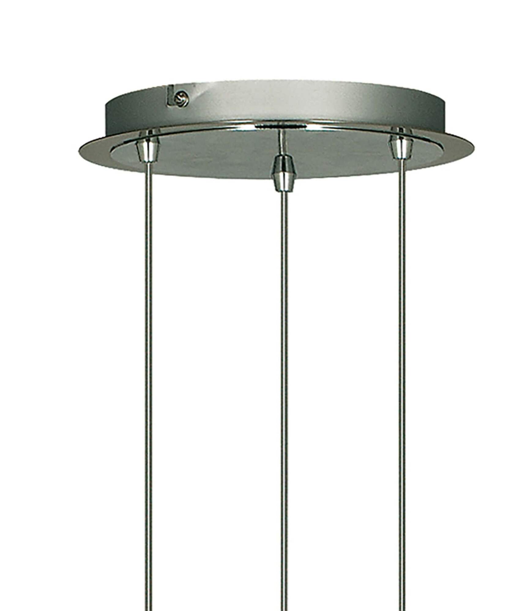 Pendant lamp Duo II Clear glass / Steel 3-light 2