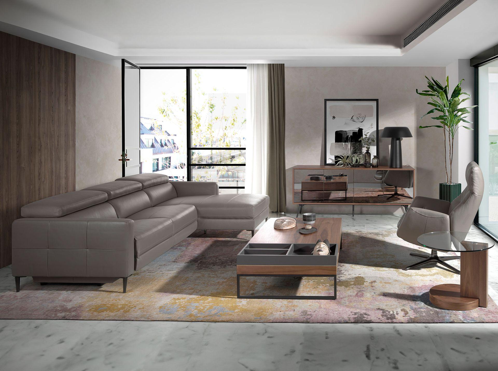 Armchair 5092 Swivel Leather Grey 3