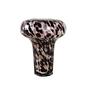 Leopard print glass vase brown 0