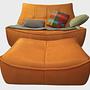 Florence Sofa & Hocker Leder Braun 0