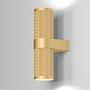 Wandleuchte Focusdesign Aluminium 2-flammig Gold 1
