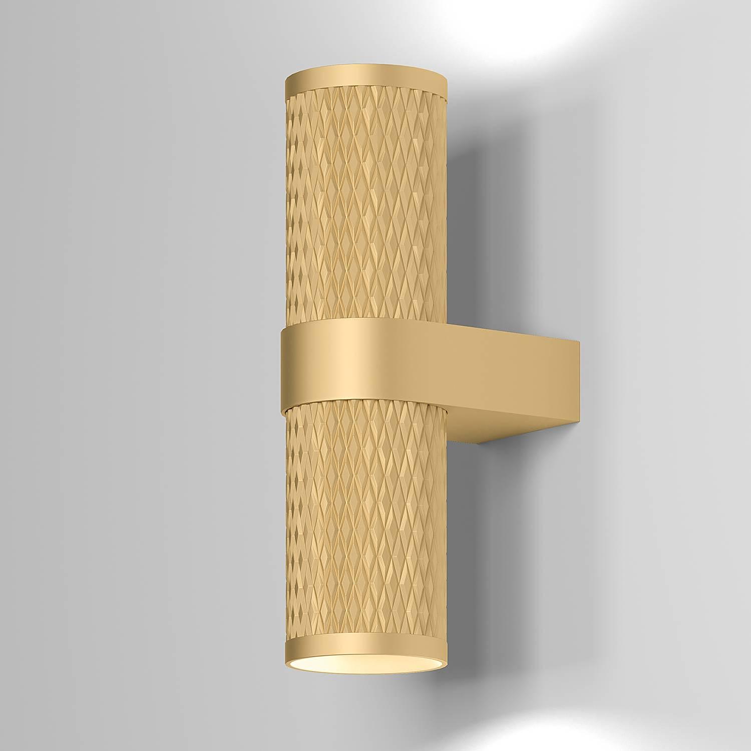 Wandleuchte Focusdesign Aluminium 2-flammig Gold 1