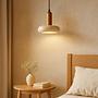 Worm Pendant Light Oak Wood Cream 4