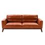 ANGEL CERDÁ Brown leather 3-seater sofa 5