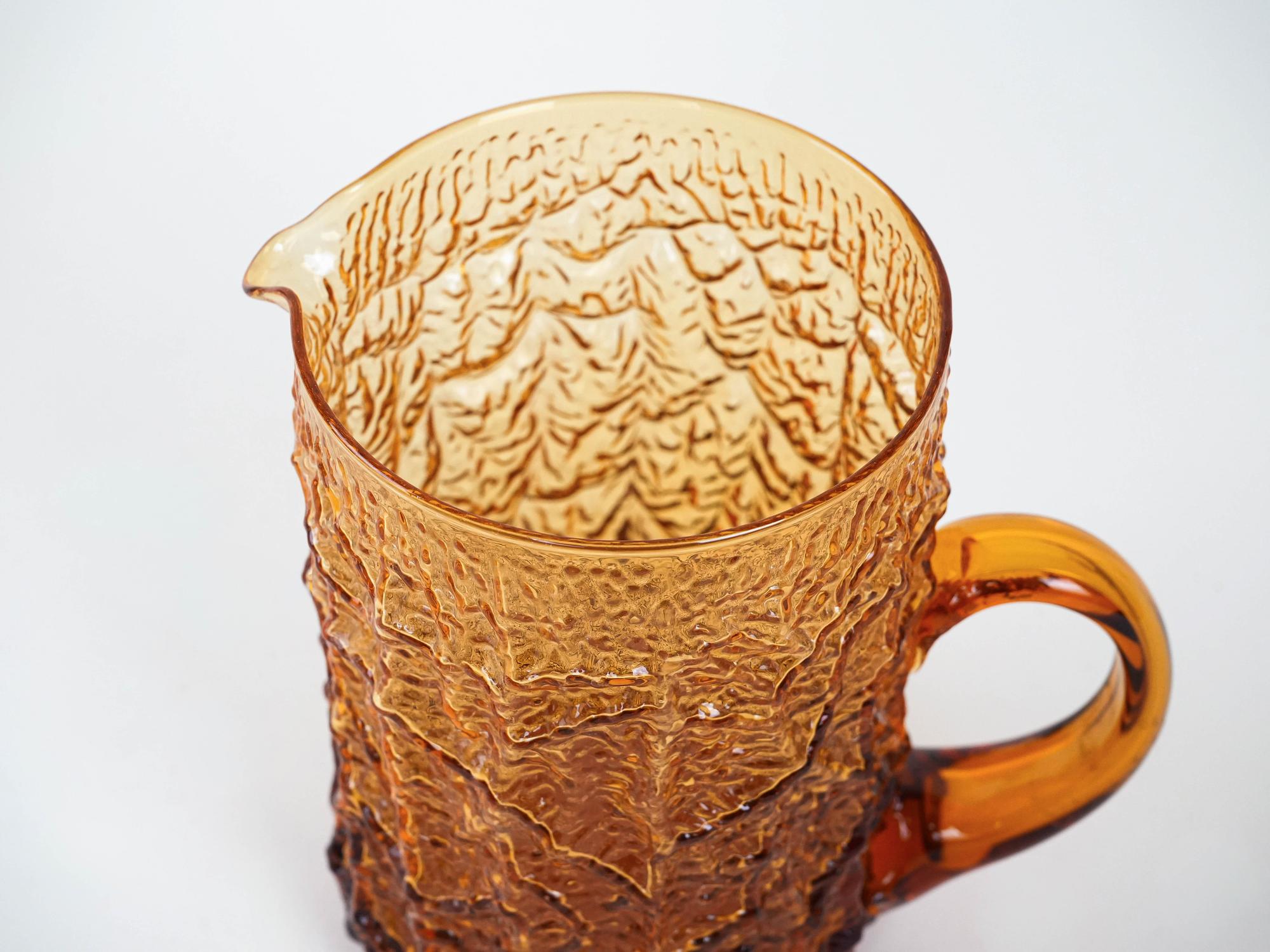 Glass pitcher Transparent 1960s 5