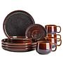12x Kaffeeservice Jungle Keramik Mehrfarbig 0