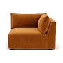 Daphne 1-Sitzer Eckmodul Rechts Velour Matt Amber 0