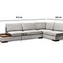 Tulip Corner Sofa Right Light Grey 8