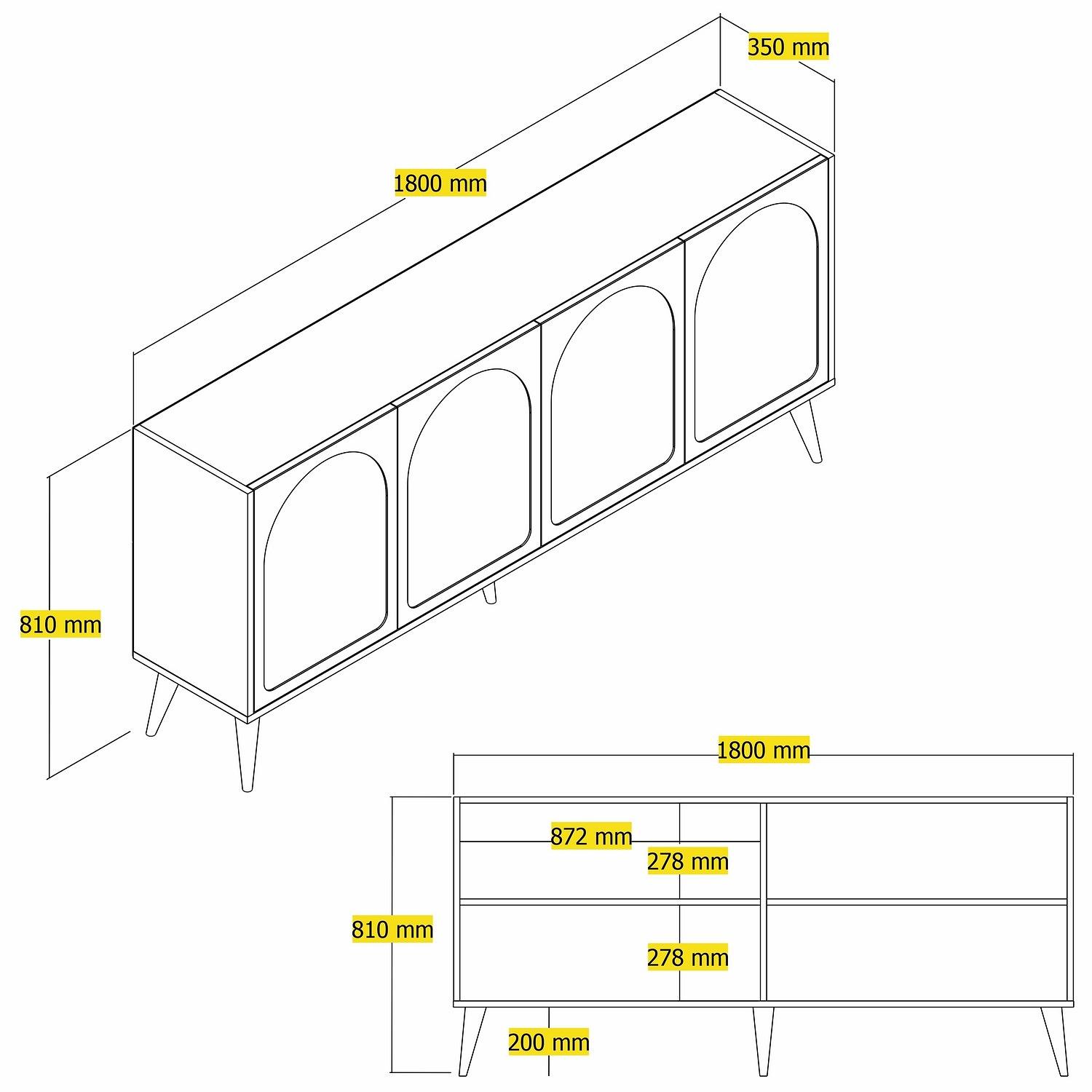 Lyon 81 Console White wood veneer 7