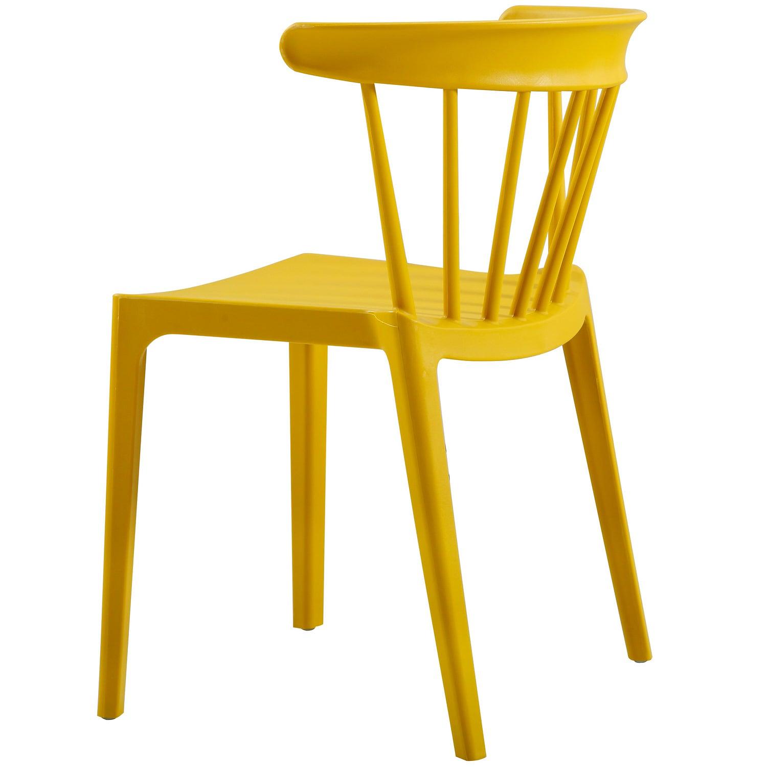 Bliss Stuhl Stapelbar Gelb 5