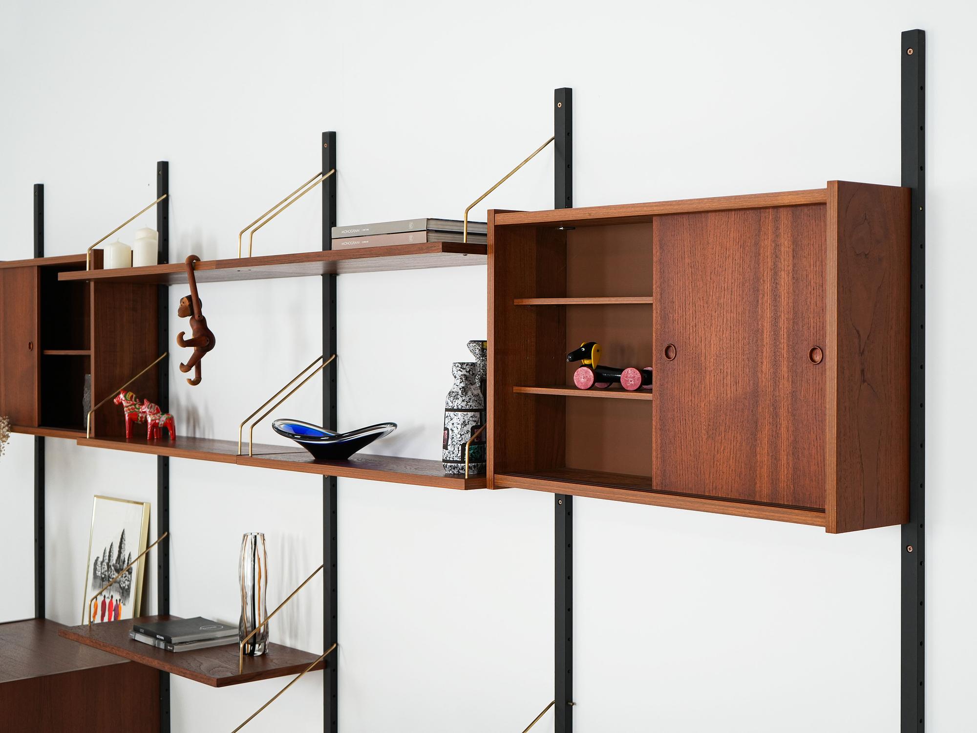 Wall shelf Teak wood 1960s 5