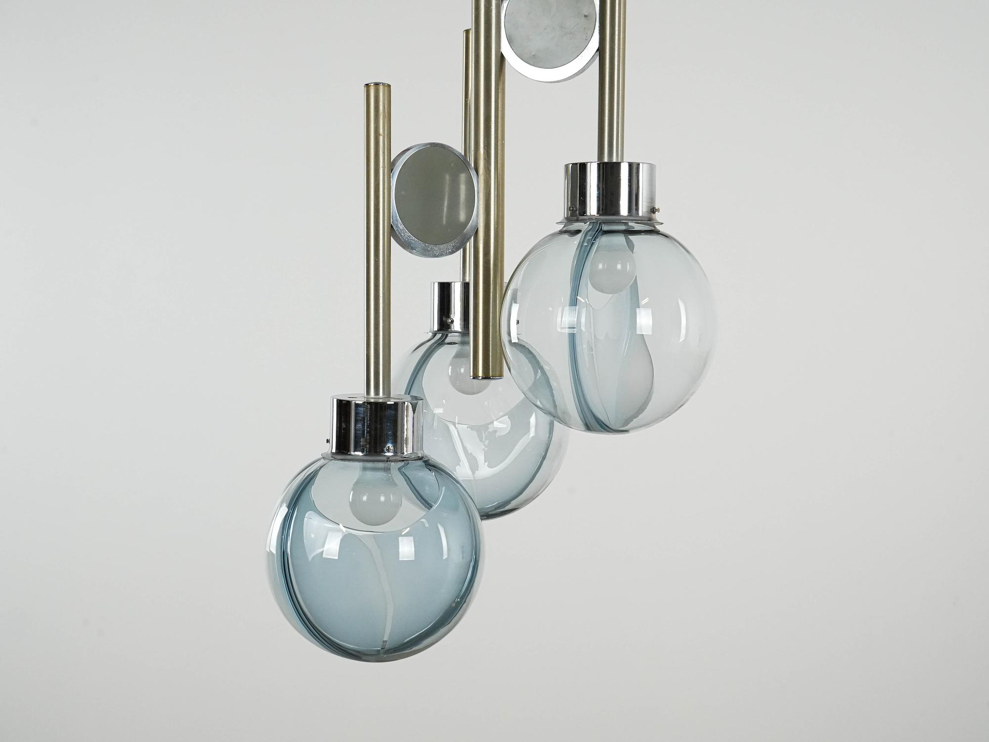 Space Age Chandelier Murano Glass 1970s 14