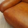 Sofa Leather Red 1970s 10