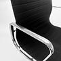 EA108 Office Chair Chrome Hopsack Black 5