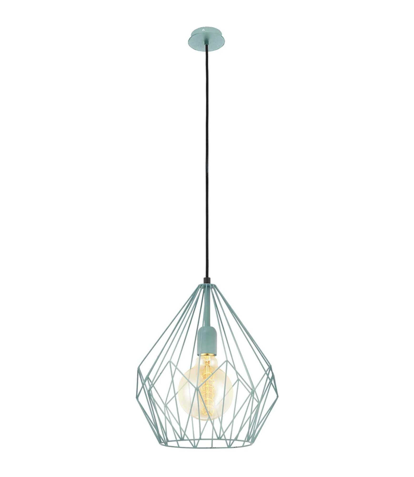 Pendant light Carlton II Steel 1-light Baby blue 2