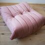 Togo Pouf Velluto Rosa Perla 2