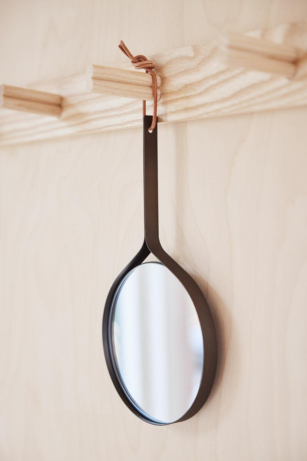 Mira Hand mirror Stainless steel Glass Brown 1