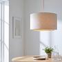 Xelto pendant light 1-bulb linen iron 3