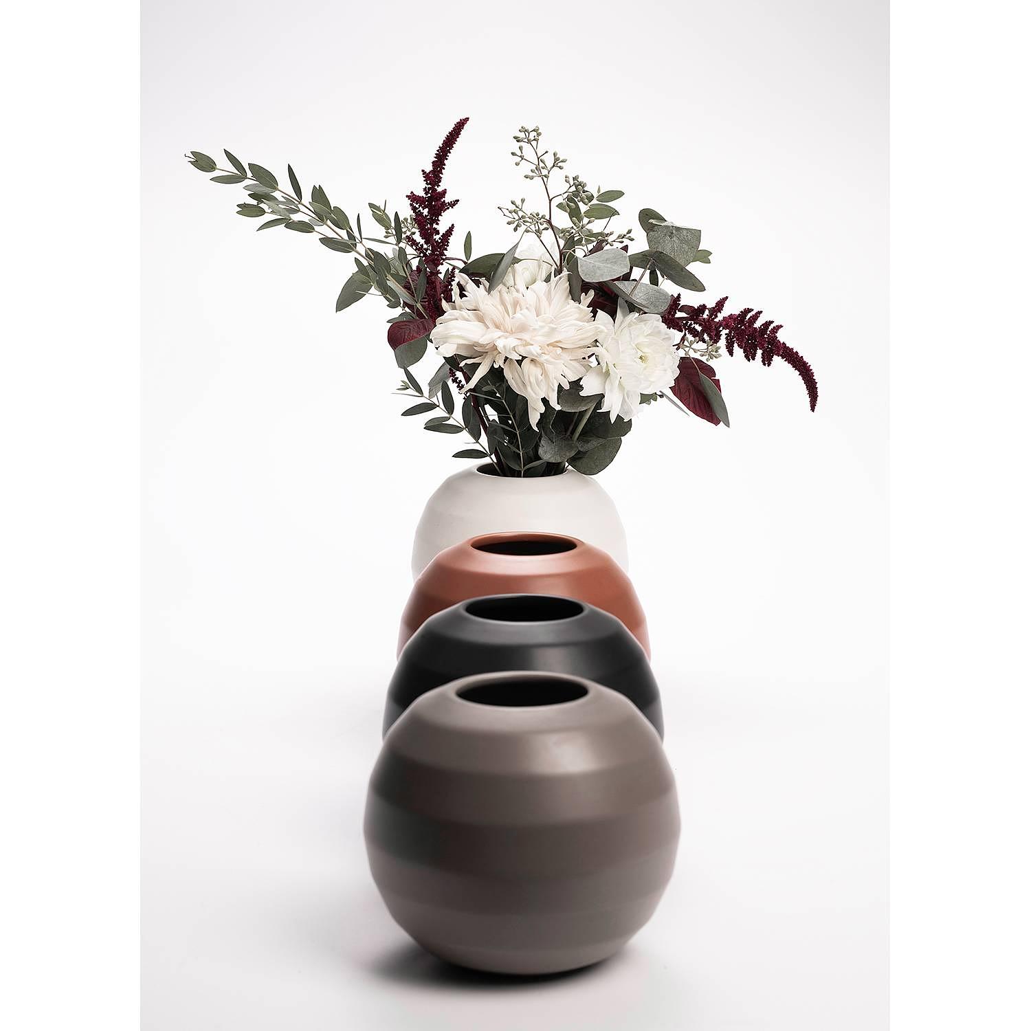 Vase Omfamna Keramik Weiß 2