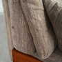 Vintage Sofa 3-Seater Teak Wood Textile Grey 1970s 6