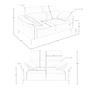 2-Sitzer Sofa braunes Leder 6207 8