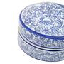 Jewelry box ceramic blue white 4