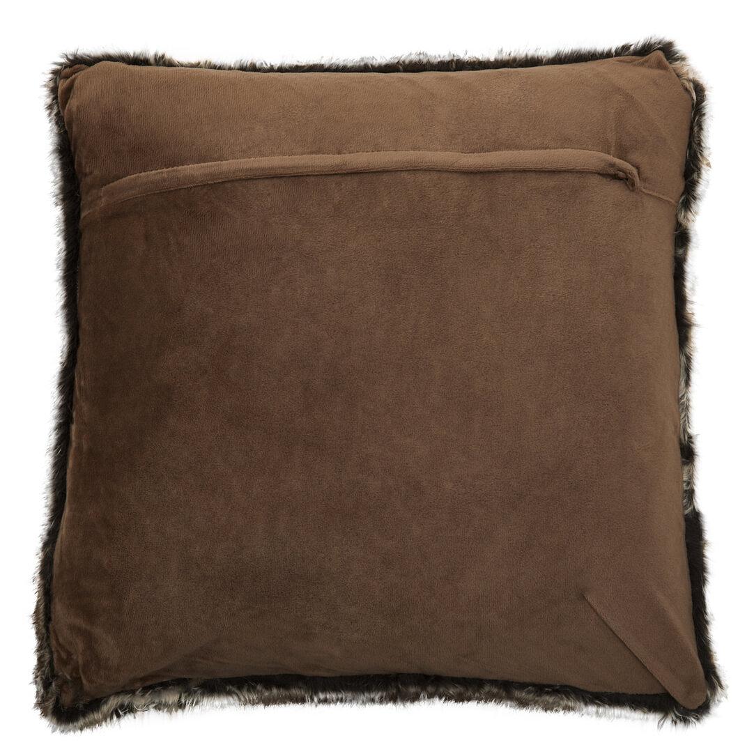 Bosie Lamina Mocha Ombre Square Fur Pillow 2