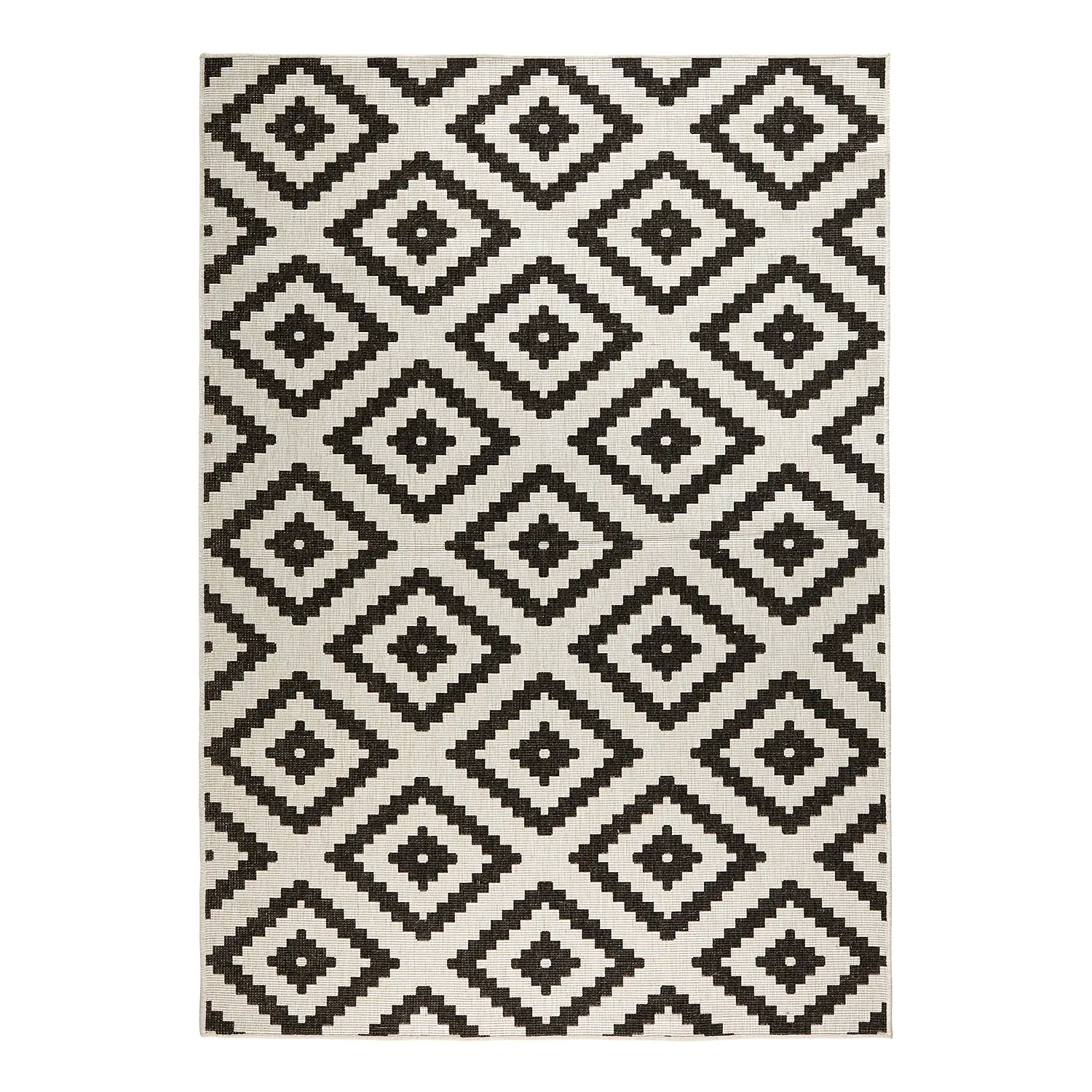 In-/outdoort carpet Malta synthetic fiber Black 80 x 150 cm 0