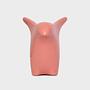 Curious Penguin Decorative Figure Porcelain Salmon Pink 6