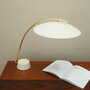 Table lamp metal white 1980s 3