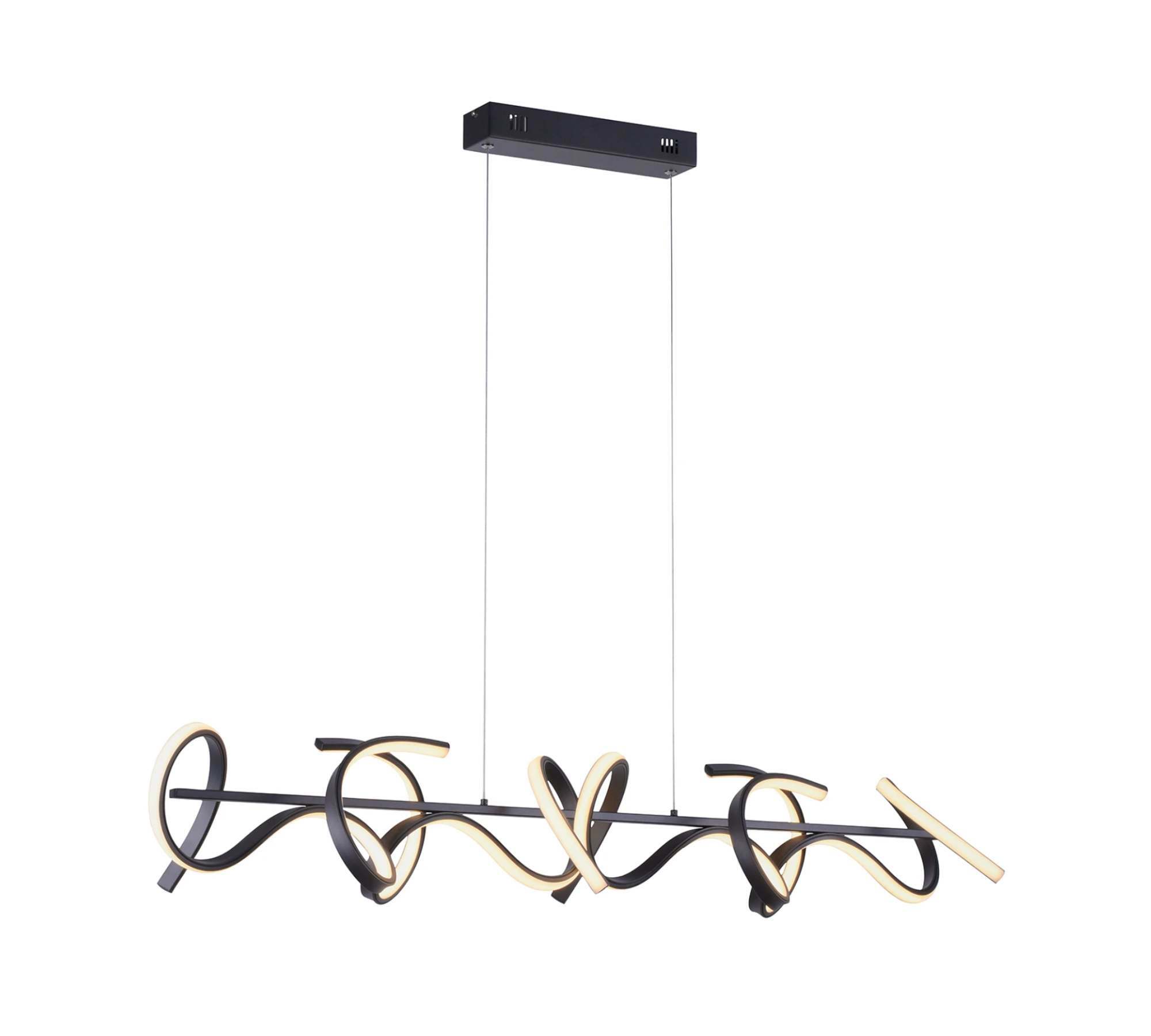 4-Flammige LED-Pendelleuchte Aluminium Dunkelgrau 1