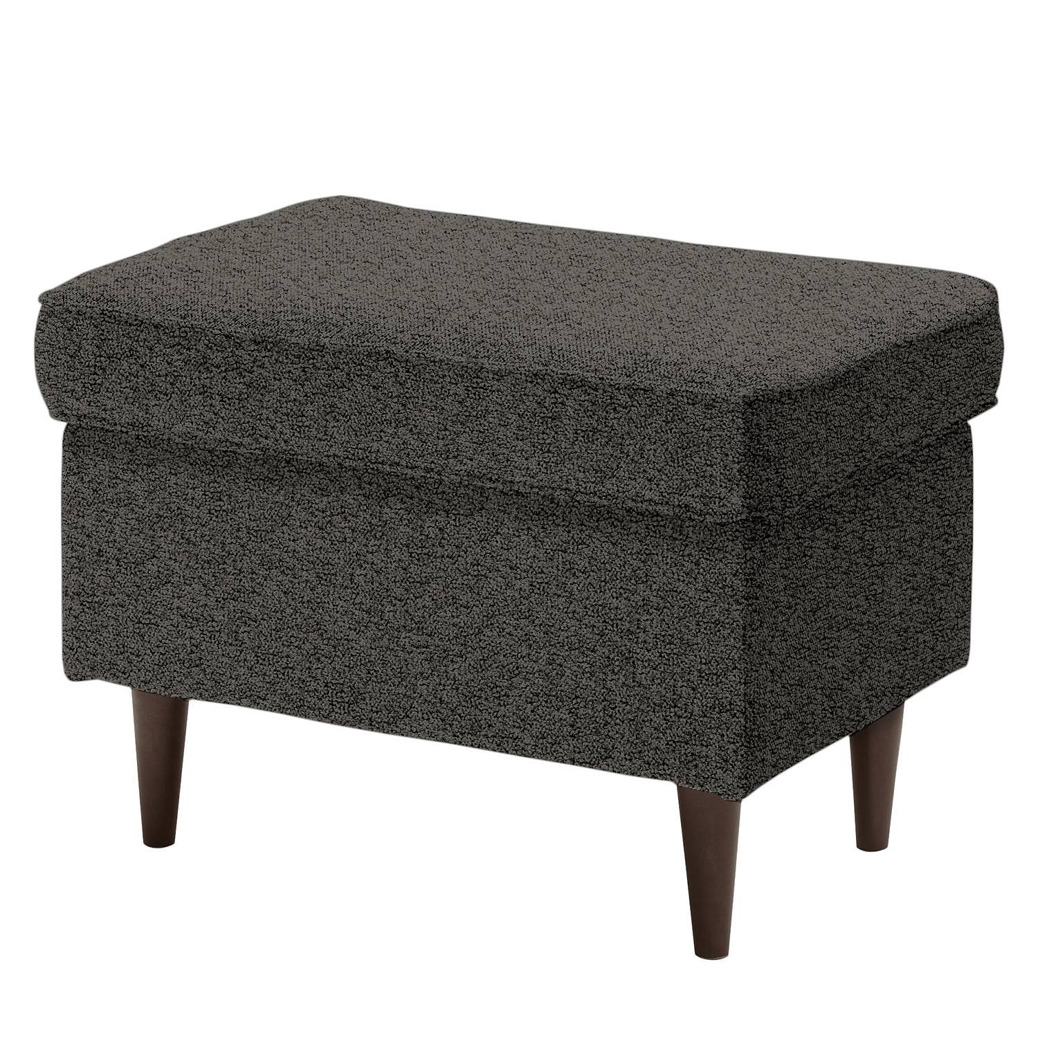 Polsterhocker Marson Teddystoff Anthrazit 0