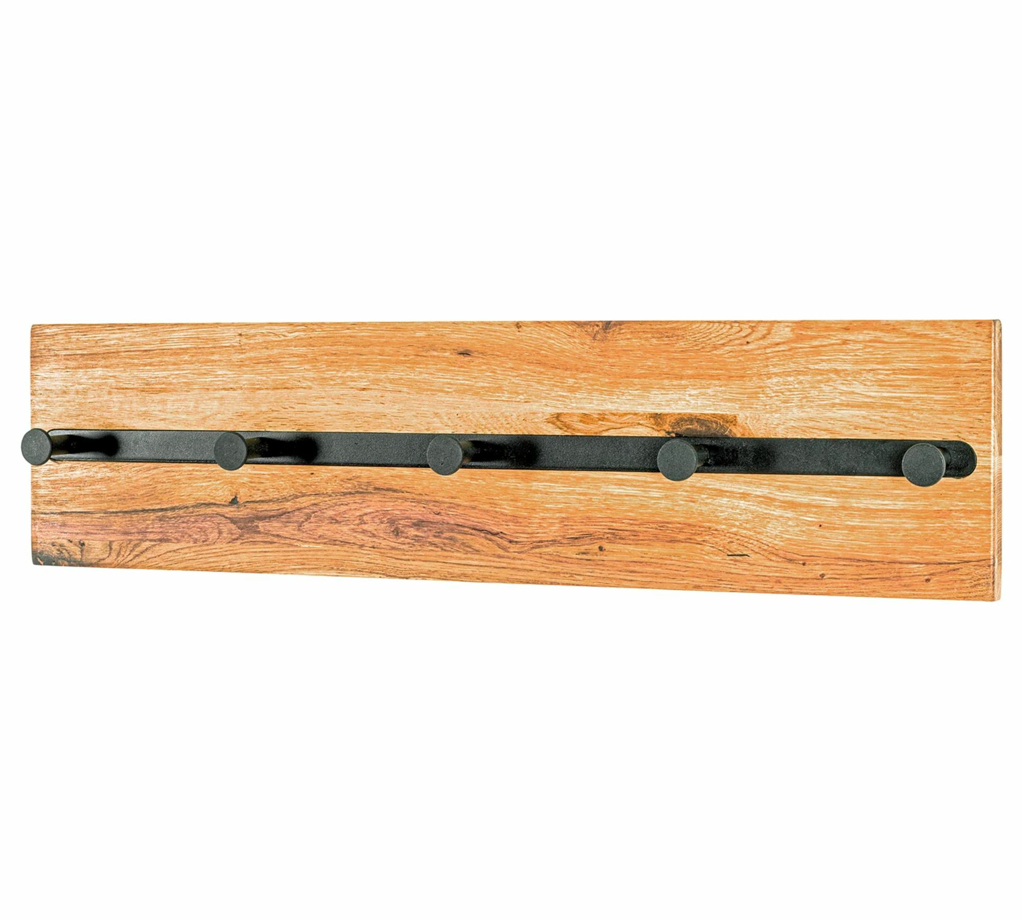 Coat rack oak wood metal black 0