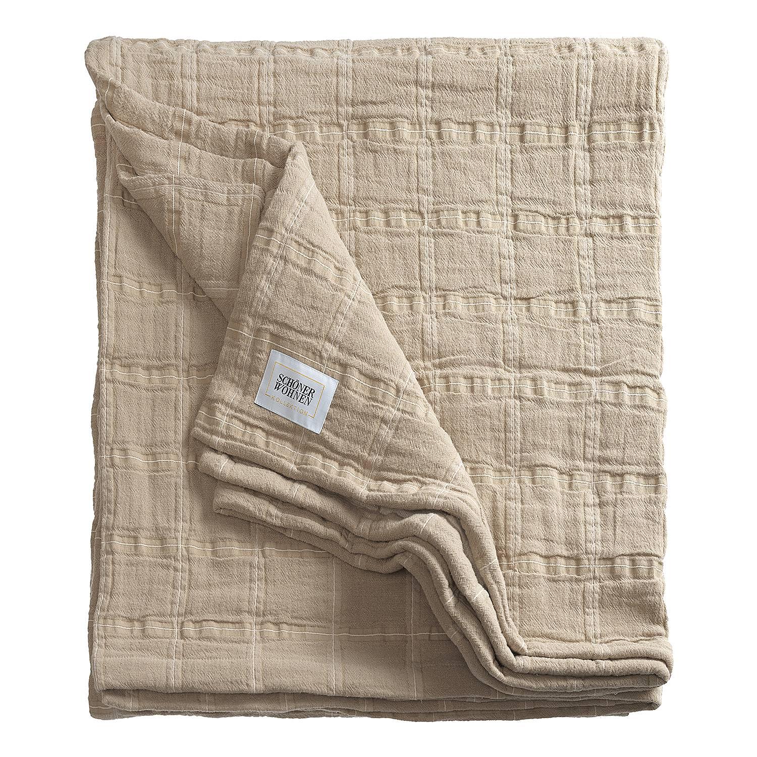 Delight Tagesdecke Baumwolle Sand 220x240cm 0