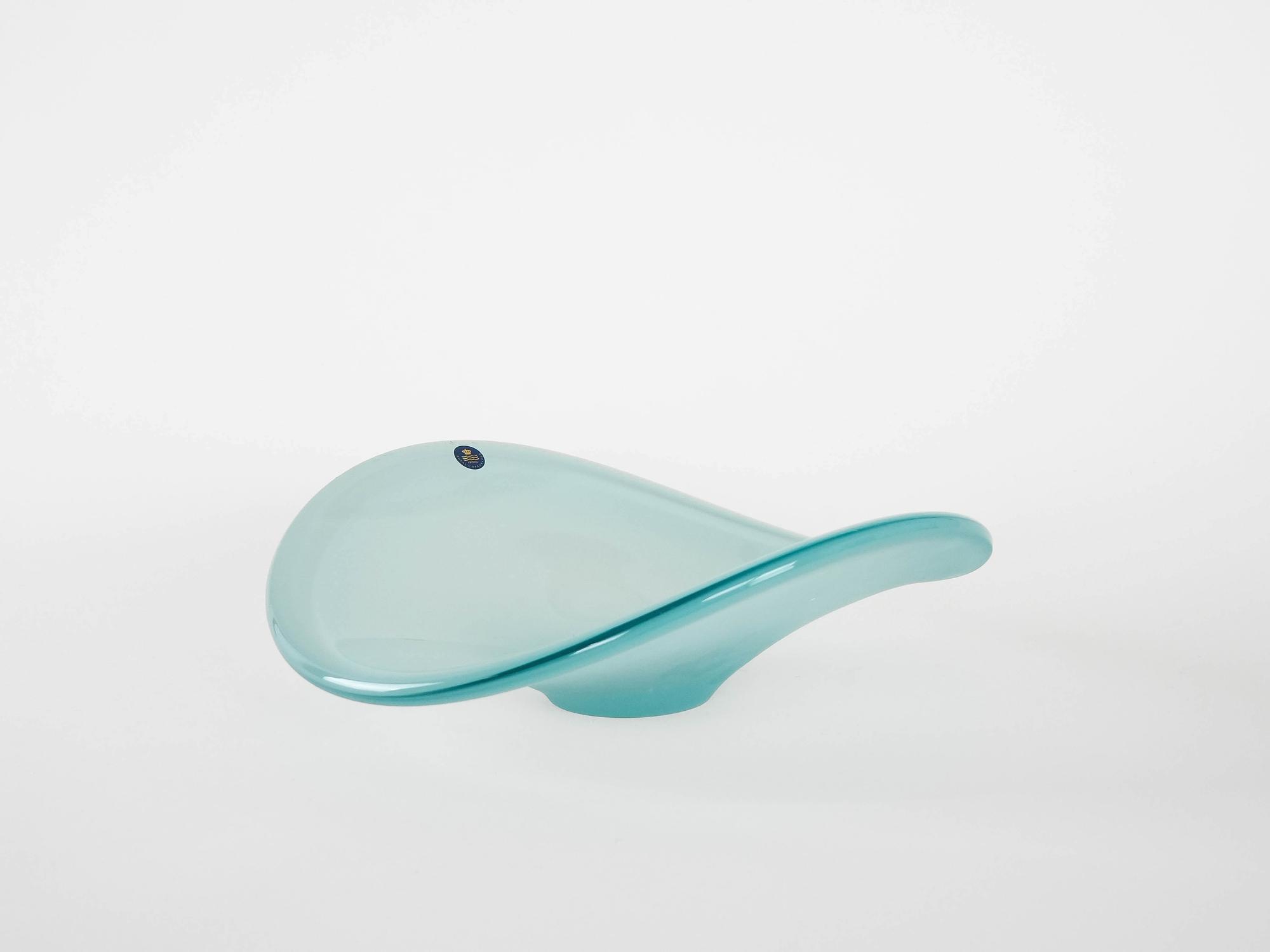 Crystal plate Blue 1960s 3