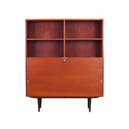Vintage Bücherregal Teakholz Braun 1970er Jahre 0