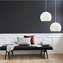 Lampada a sospensione Ball Ø40 metallo bianco 3