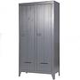 Schrank Holz Stahlgrau 0