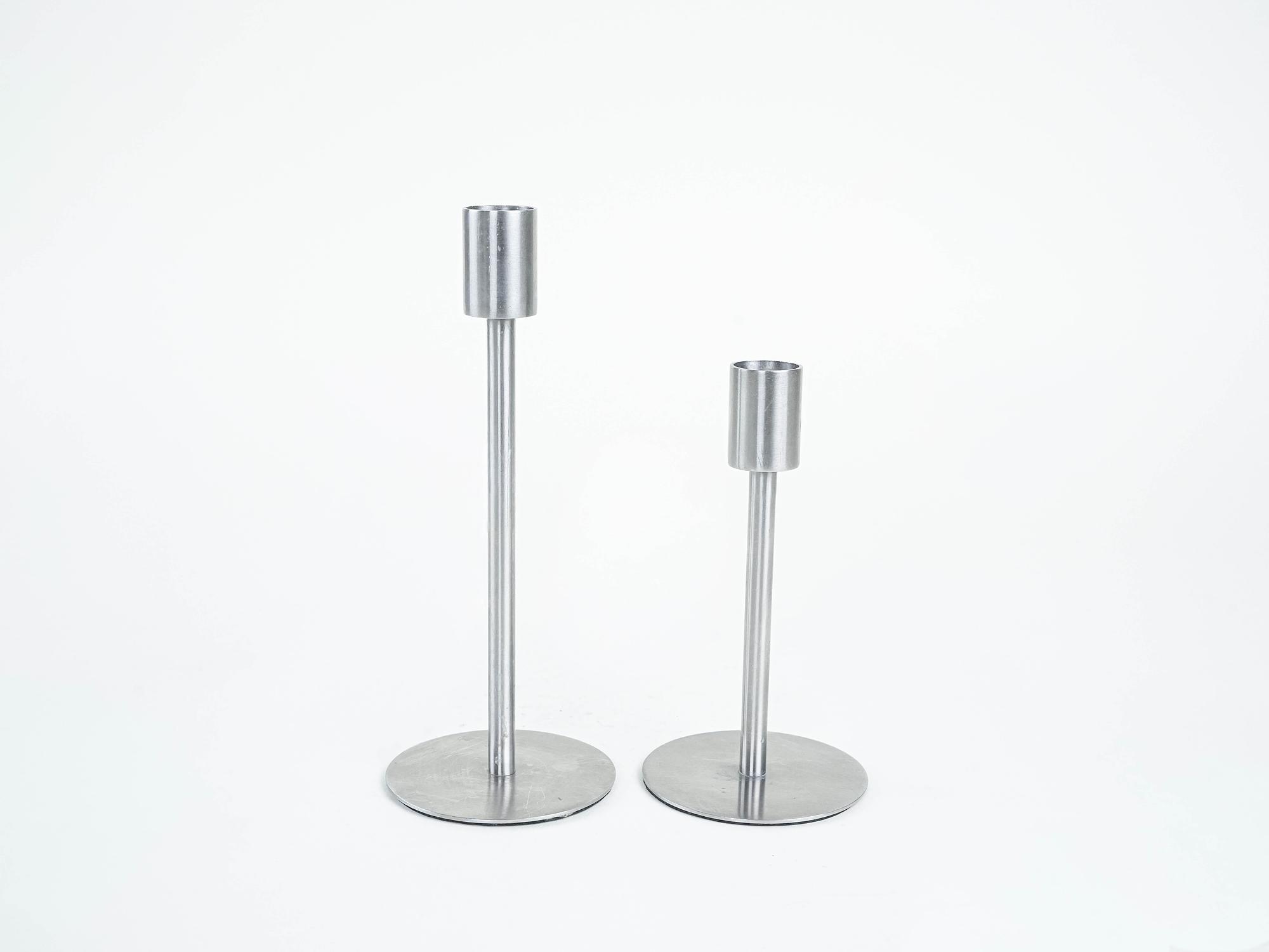Set aus Metallkerzenständern 1970er Jahre 2