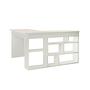 Corner desk with shelf White 5