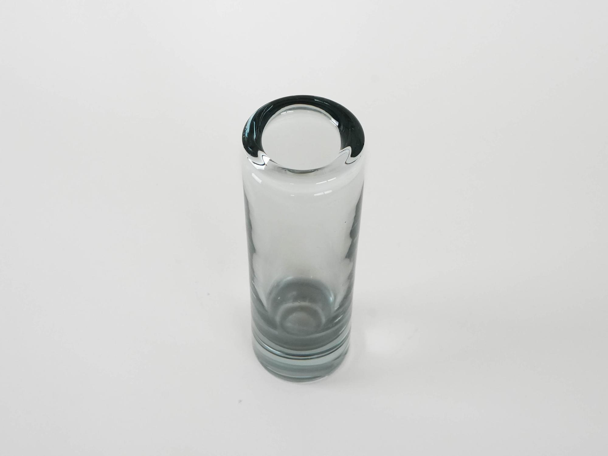 Glasvase Transparent 1970er Jahre 4