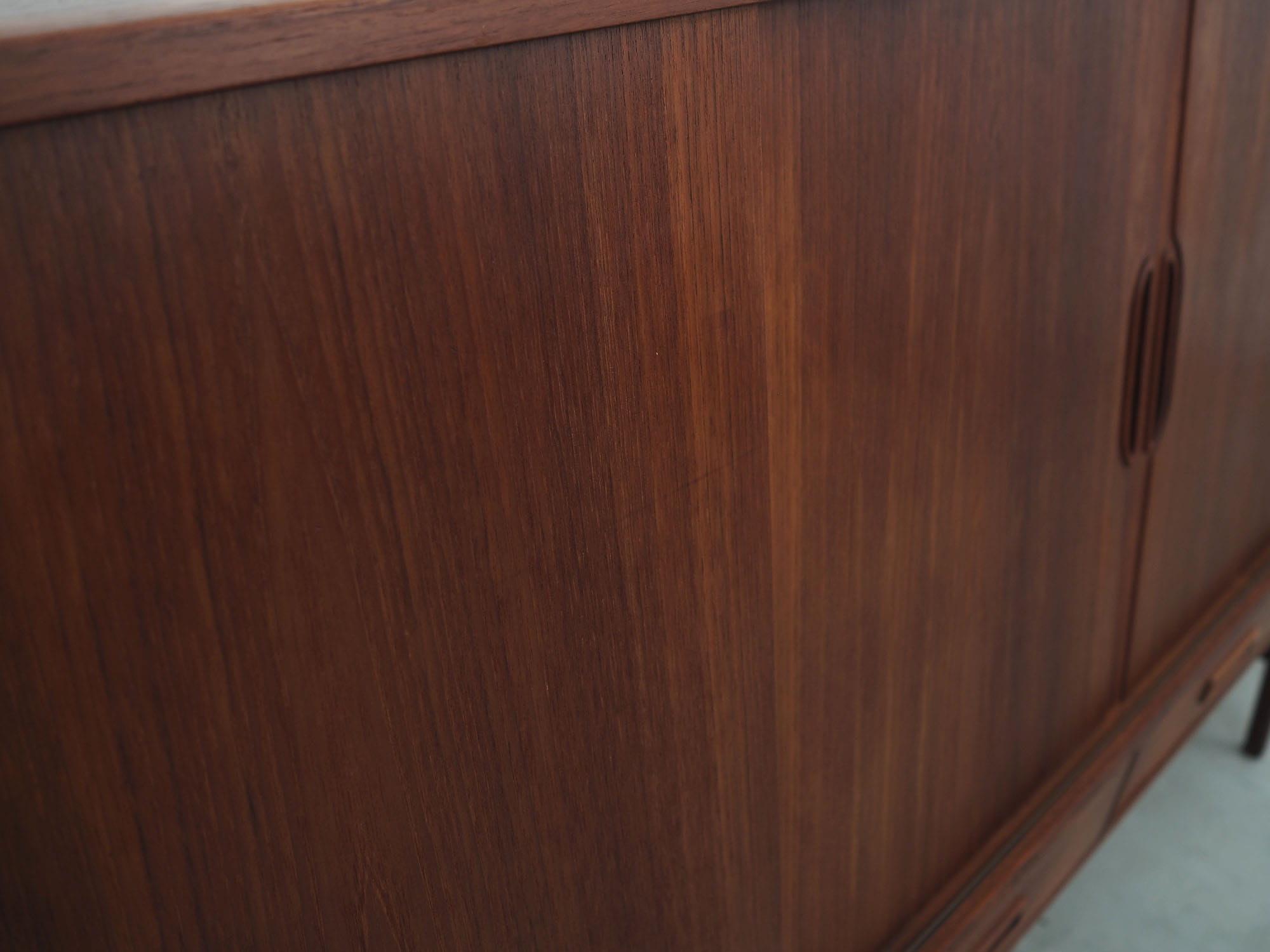Highboard vintage in legno di teak marrone, anni '60 12