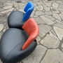 2x Pallone Sessel Leder Chrom Schwarz 3