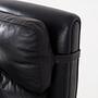 Vintage Sessel Naturleder Holz Schwarz 1970er Jahre  11