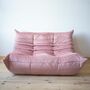 Togo Lounge Set 5 pezzi velluto rosa perla 2