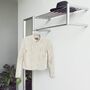 Wandgarderobe Metall Silber 2