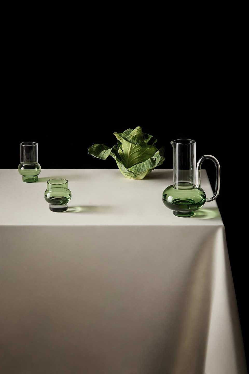 Bump Tall Glas 2-er Set Grün 3