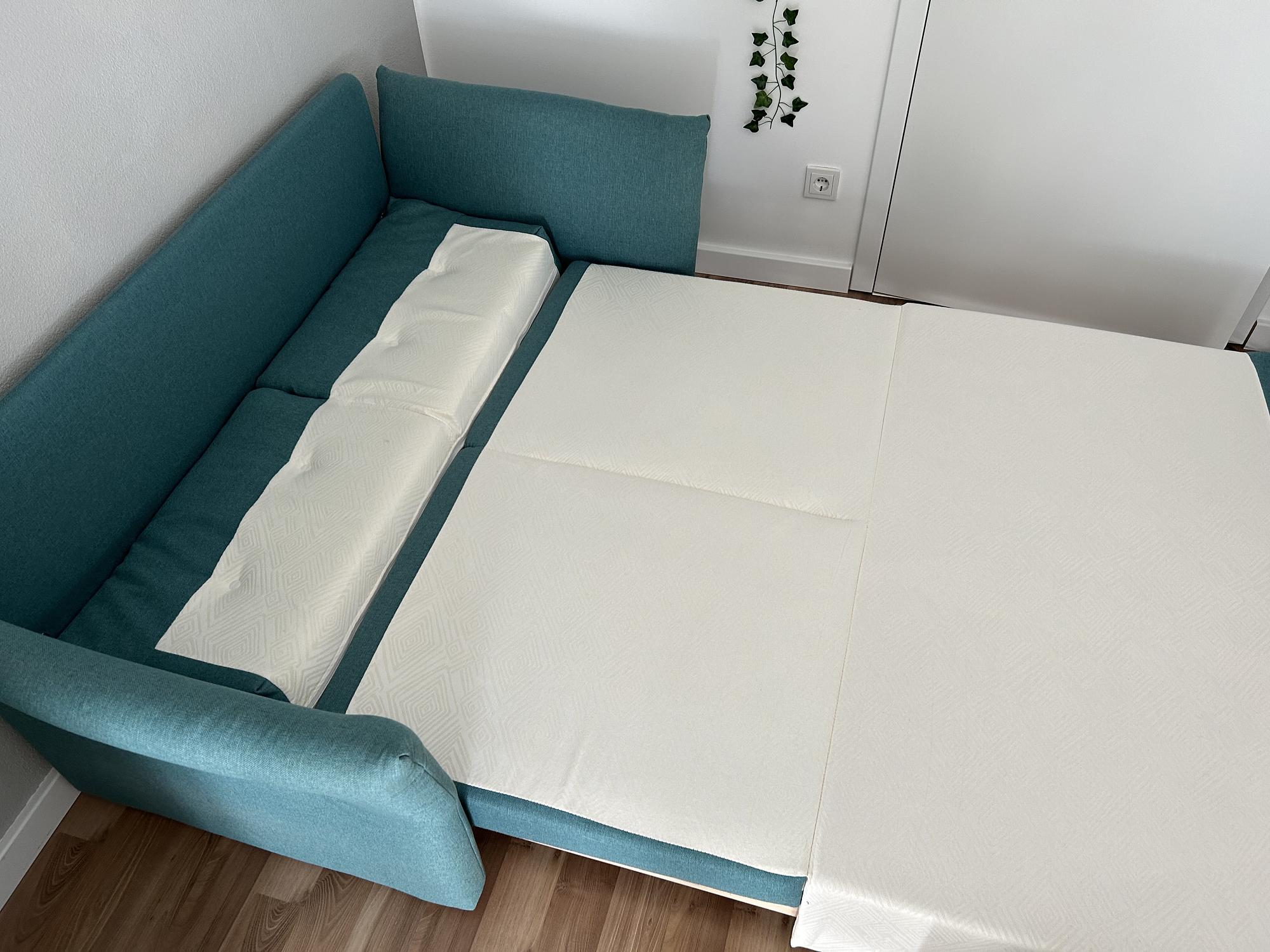 Aufklappbares Sofa Türkis 3