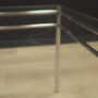 Vintage side table glass metal transparent 1960s 6